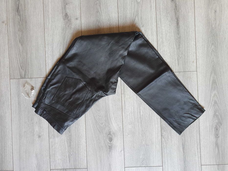 Pantaloni de piele AVITAMO (rock, motor) - Marimea 42 (Talie 80 cm)