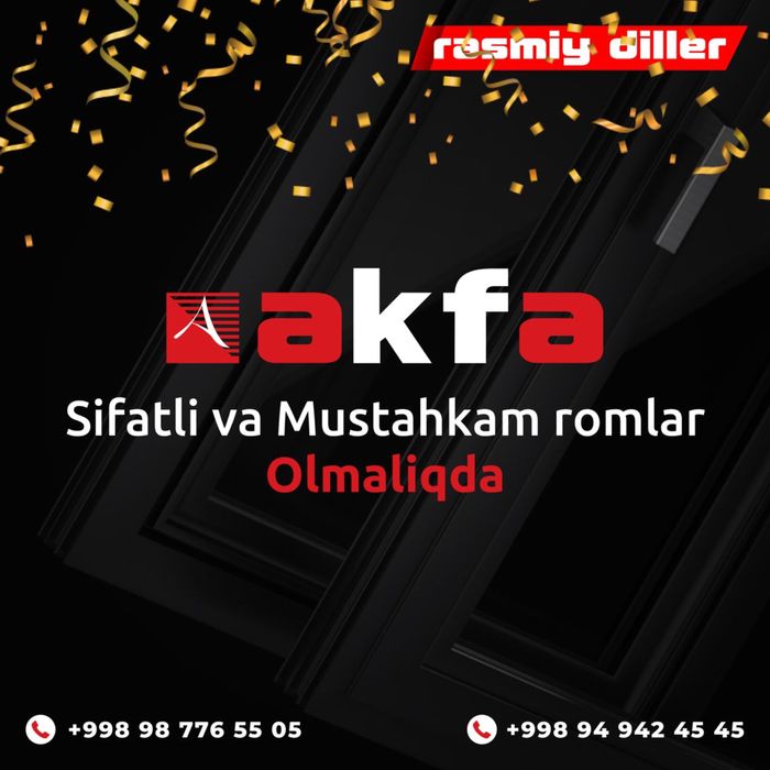 Akfa eshik rom va vitrajlar