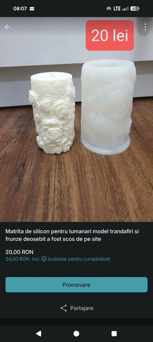 Vand matrite de silicon pentru lumanari sau sapun