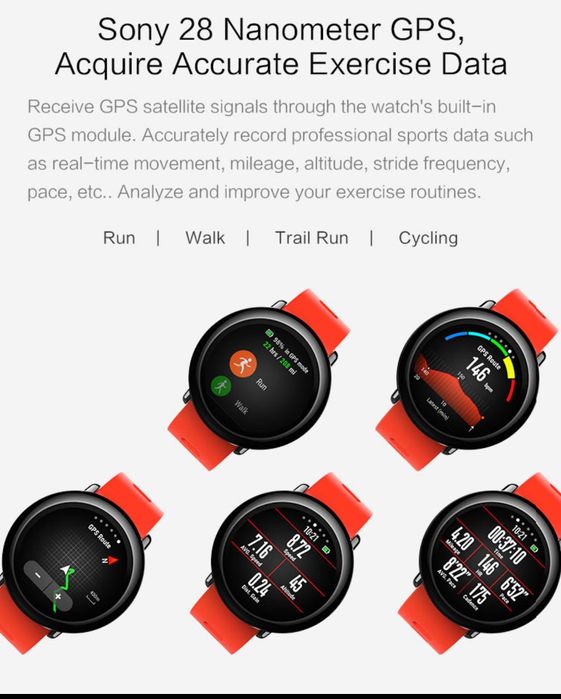 Смартчасовник amazfit pace