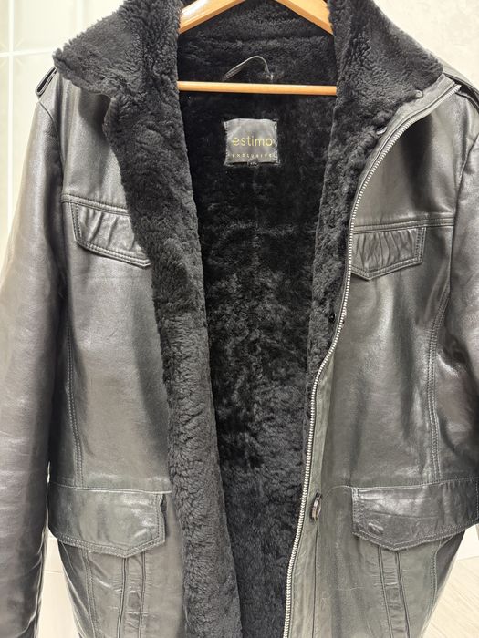 Кожанная дубленка