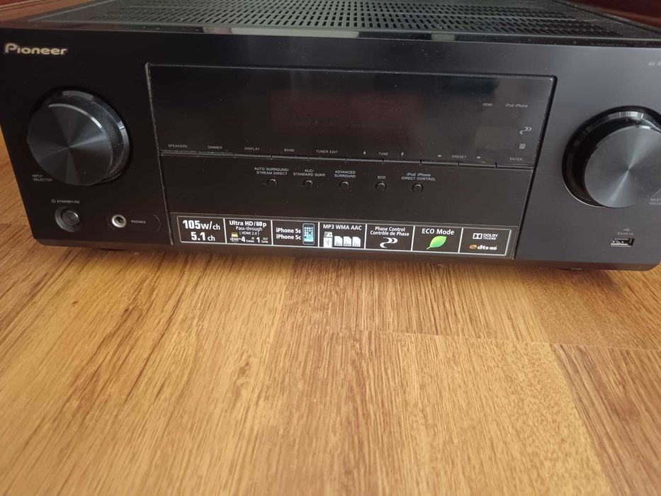 AV ресийвър Pioneer VSX-329-K. Със 5 тонколони без дистанционно