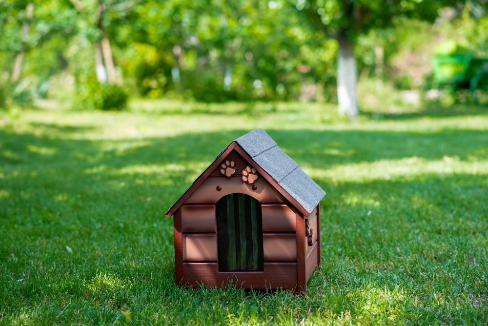 Къща за куче - Кафява,размер С - Къщичка за кучета,Колиба за куче