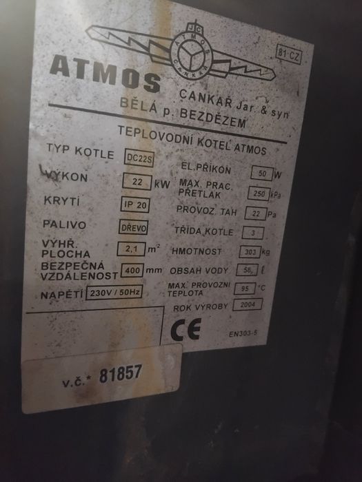 Стоманен пиролизен  котел ATMOS DC22