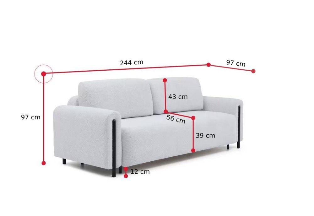 Canapea extensibilă modernă Eltap Arcadova – Design minimalist, stare excelentă