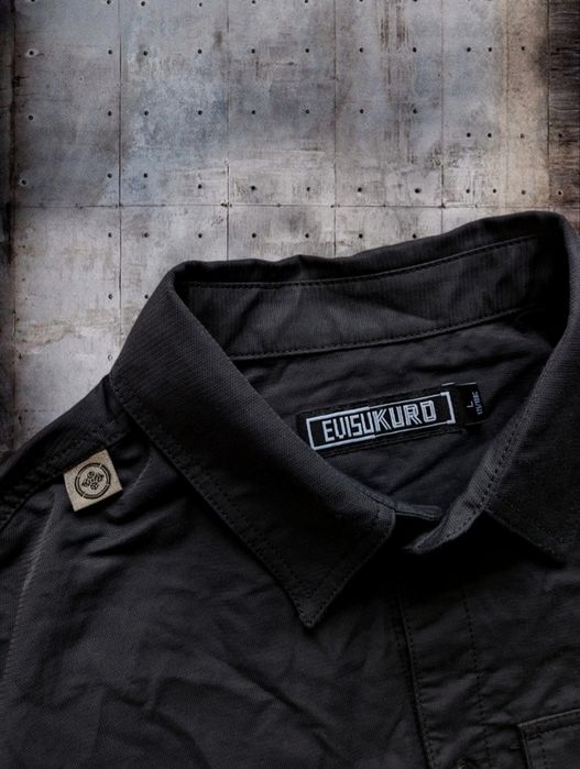 Evisu x Kuro Logo Print Multi Pocket Mock 2 in 1 Tech Shirt