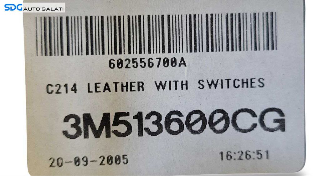 Volan Piele 4 Spite cu Comenzi Ford C-Max 2003 - 2007 Cod 3M513600CG 602556700A [L8955]