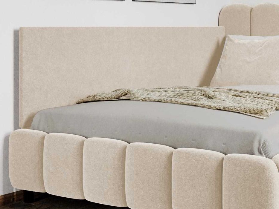 Pat Tapitat de colt Bari Crem Velluto 2 cu somiera fixa