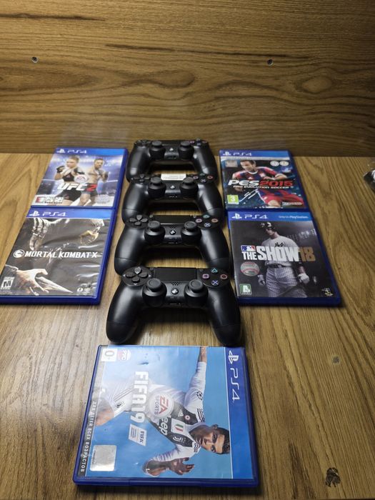 Playstation 4  1 TB 4 ta Pulti bor (Diskovodli) + 5 ta original disk