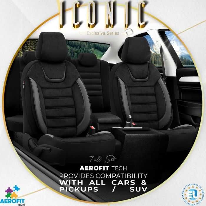 Тапицерия за кола Otom Iconic ICN702 (ЧерноСиво)