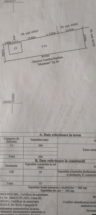 Vând Teren ( 366 mmp)+ 2 Spații comerciale lângă Spitalul Județean
