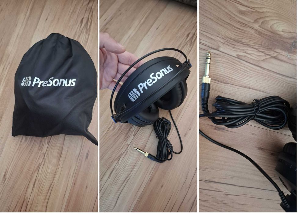Casti over-ear Presonus HD7 pentru studio, monitorizare, mixaj audio sau audiție, noi, cu saculet si Sony MDR-ZX110, over-ear, headphone, noi, cutie