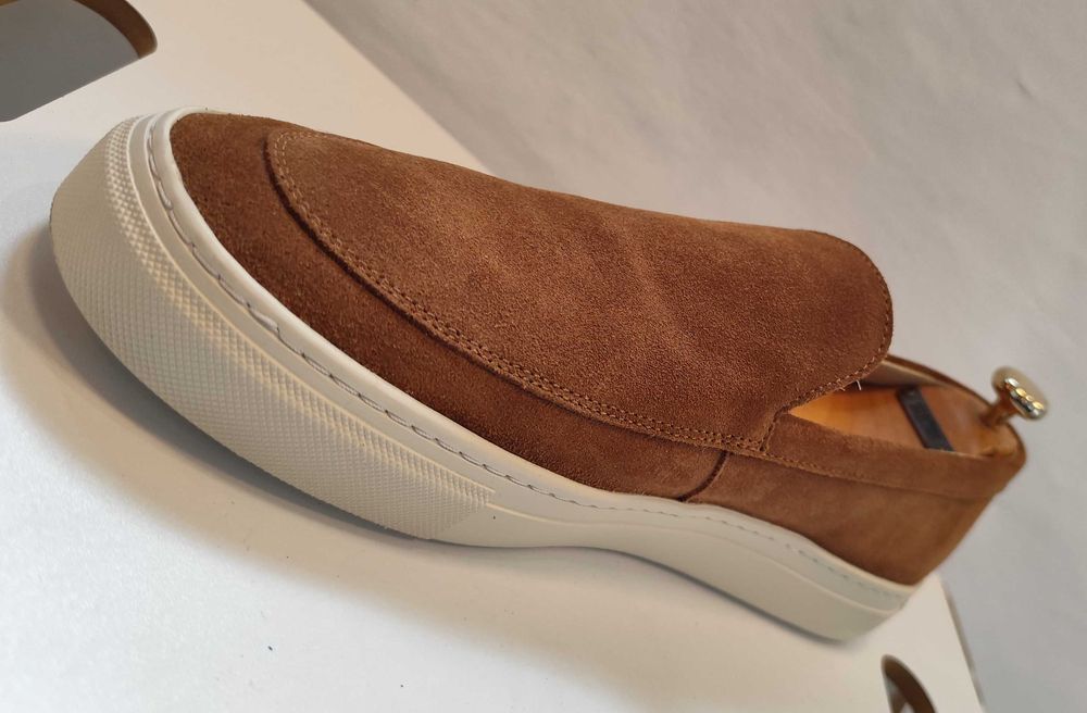 Pantofi casual 43 43.5 slip on Sartoriale OMNIO NOI piele naturala