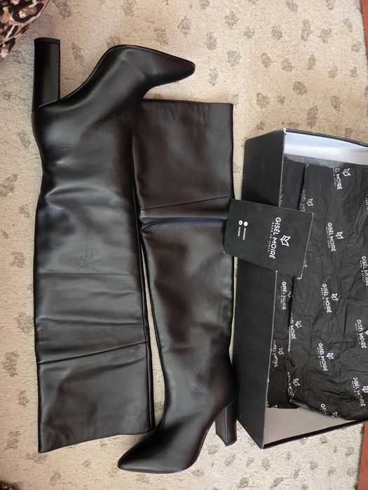 Cizme piele naturală  gisel moire