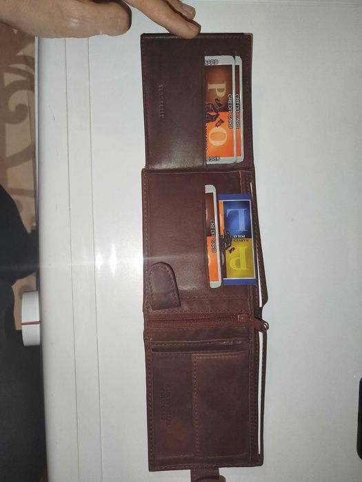 Нов мъжки портфейл естествена кожа