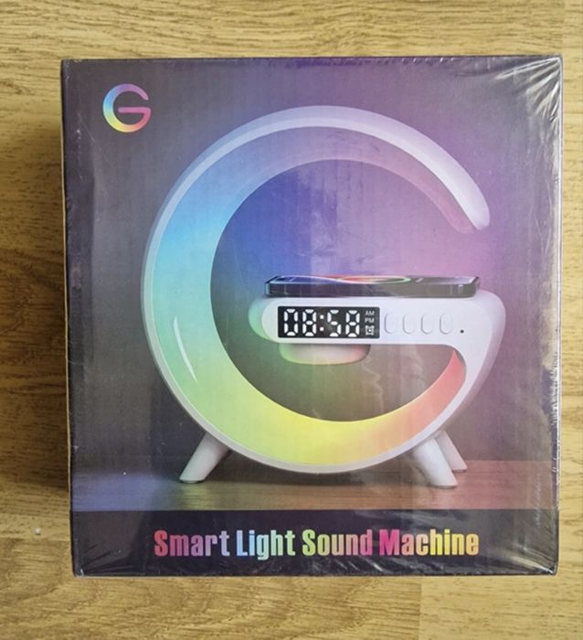 Lampa  cu sunete , ceas si incarcare wirelss