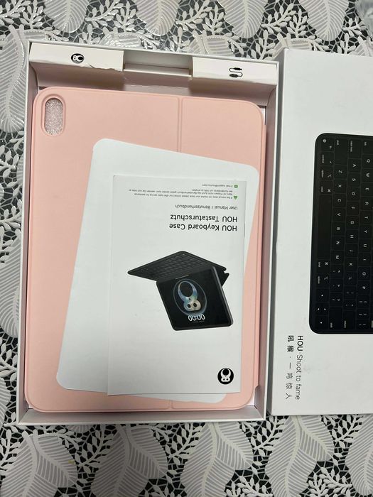 Husă cu Tastatură Bluetooth HOU pentru iPad 10th/11th Gen (2022-2025) – Roz
