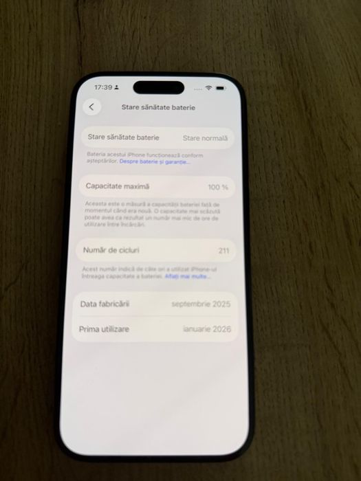 iPhone 15 Pro 128GB Blue Titanium -Baterie 100%