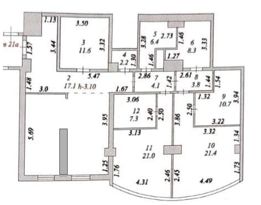 5-комн 151.4м2 возле Цирка, Думан