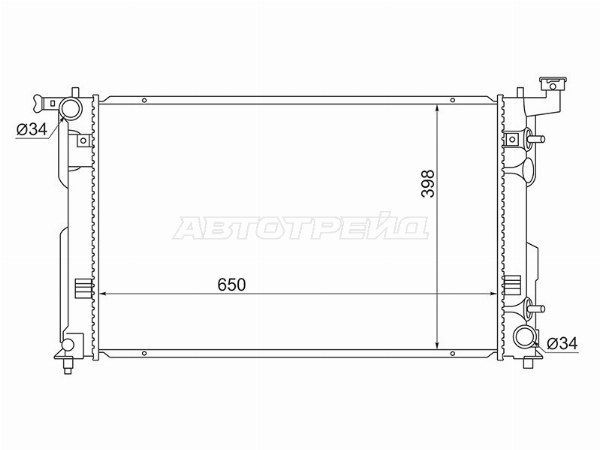 Радиатор охлаждения двигателя  Toyota Vista
