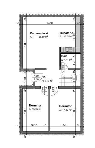Casa individuala 5 camere, teren 675 mp, zona Tauti