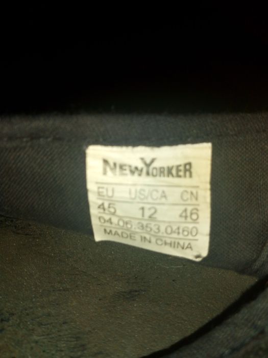 Нови черни платненки -45номер-28см. стелка