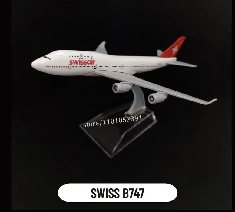 Macheta jucarie metalica avion scara 1:400, noi