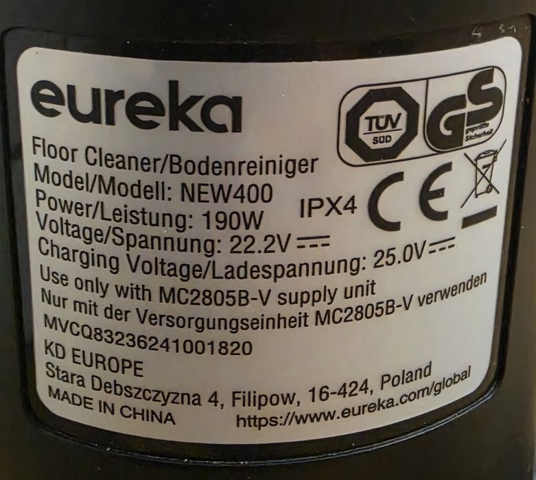 Правостояща прахосмукачка Eureka New400