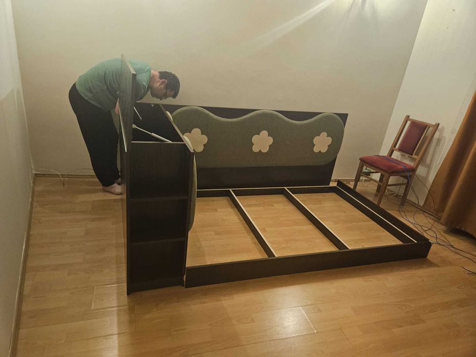 Dormitor pentru copii_pat si spatiu de depozitare