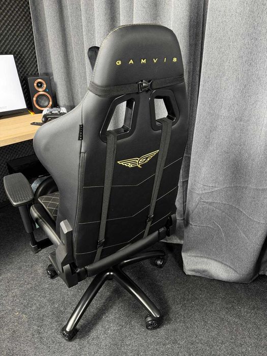 Scaun de gaming NOU Gamvis Phantom Royal Gold Fabric - Din Textil