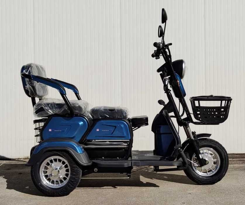 ПРОМОЦИЯ -Триместна триколка EcoWay М19X синя задно задвижване