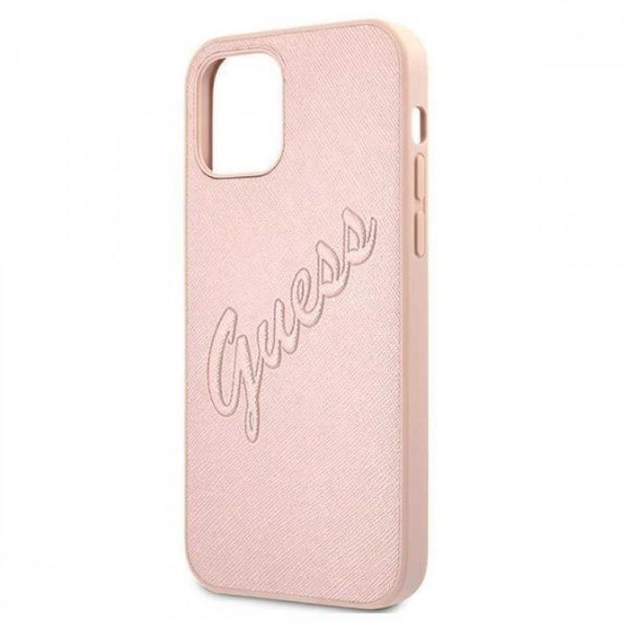 Гръб Guess Saffiano Vintage Script за iPhone 12,12 Pro,12 Pro MAX