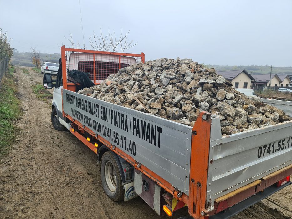 Miniexcavator bobcat excavații balast nisip pamant buldoexcavator