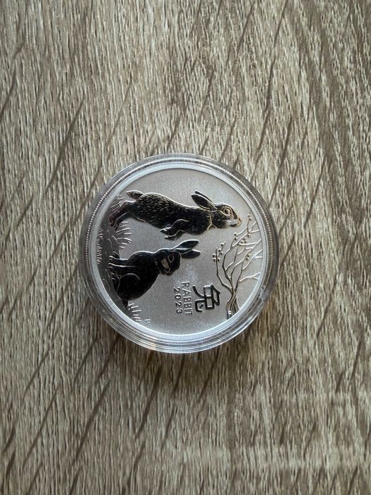 Сребърна Монета 1 унция сребърен австралийски ЗАЕК 2023 Година на Заек