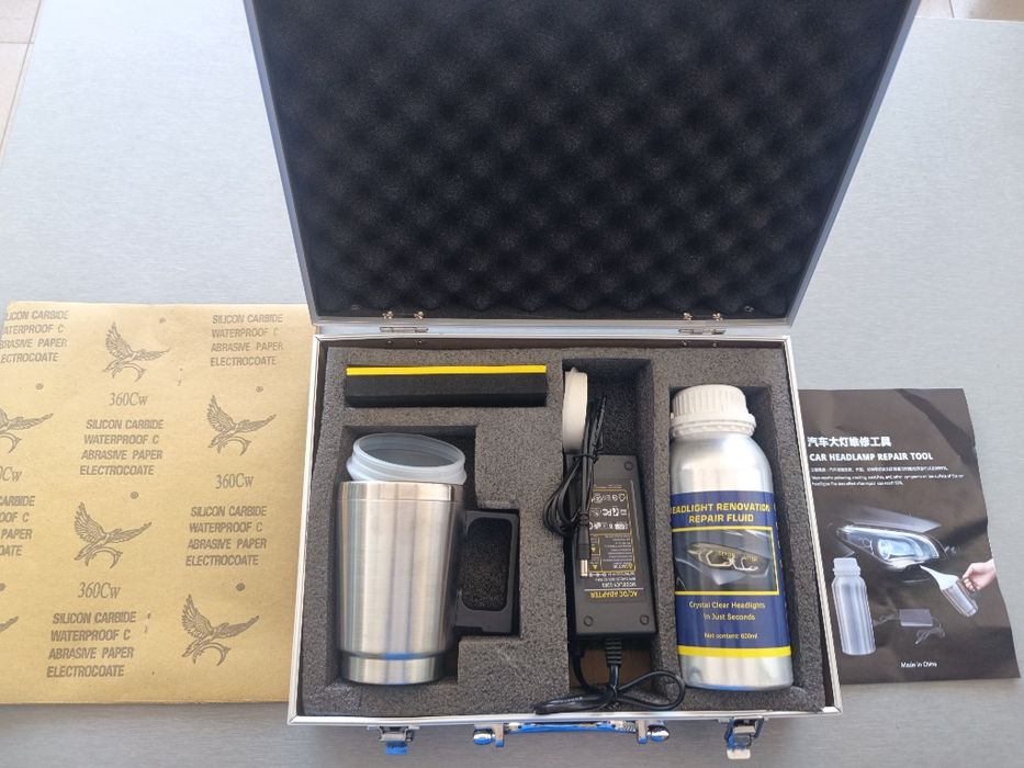 Професионален комплект за полиране и възтановяване на фарове - ПРЕМИУМ КАЧЕСТВО