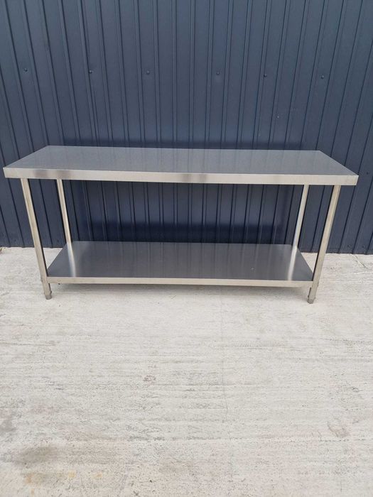 Masa inox centrala demontabila cu polita inferioara 1800x600x850 mm