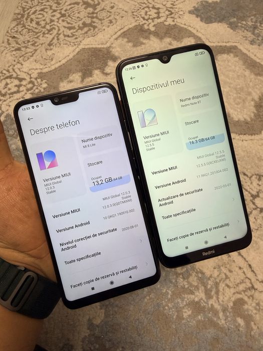Xiaomi mi8 lite si redmi note 8t pret fix bucata !