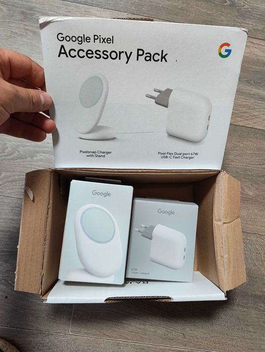 Google Pixel Acccessory Pack Pixelsnap +  Dual USB-C Charger 67W  Nou