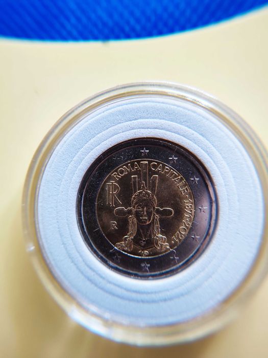 2 Евро 2021 Италия. – уникална монета без 4 звезди
