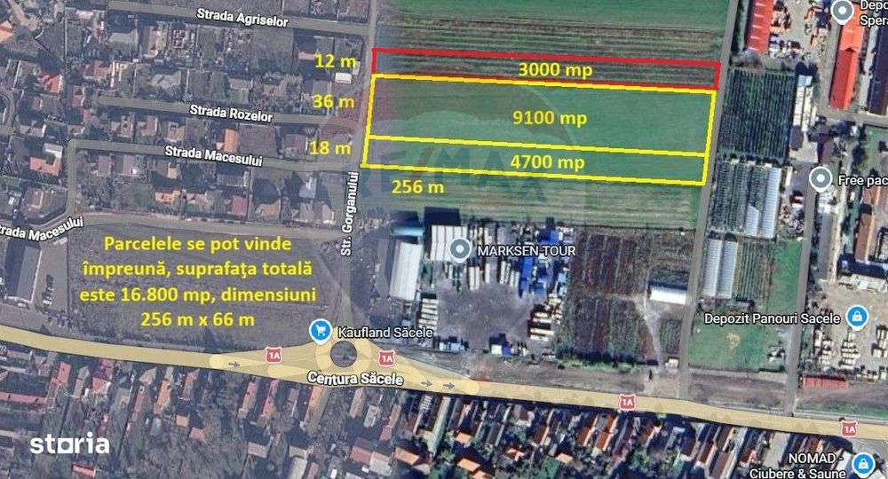 Teren intravilan, 3000 mp, lângă Kaufland Săcele