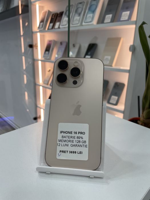 MAGAZIN: vindem iPhone 16 Pro, 128gb, GARANTIE