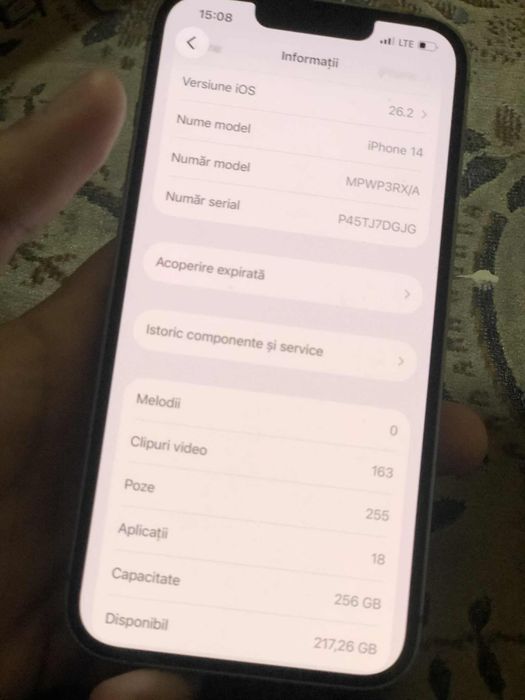 Vând schimb iPhone 14 memorie 256