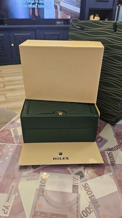 Cutie Rolex card garanție manual factura pungă