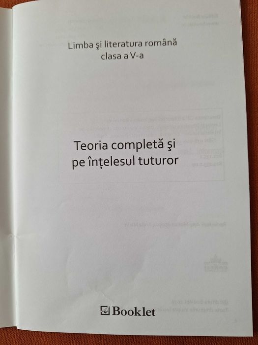 Gramatica Teoria completă și pe înțelesul tuturor. Clasa a V-a