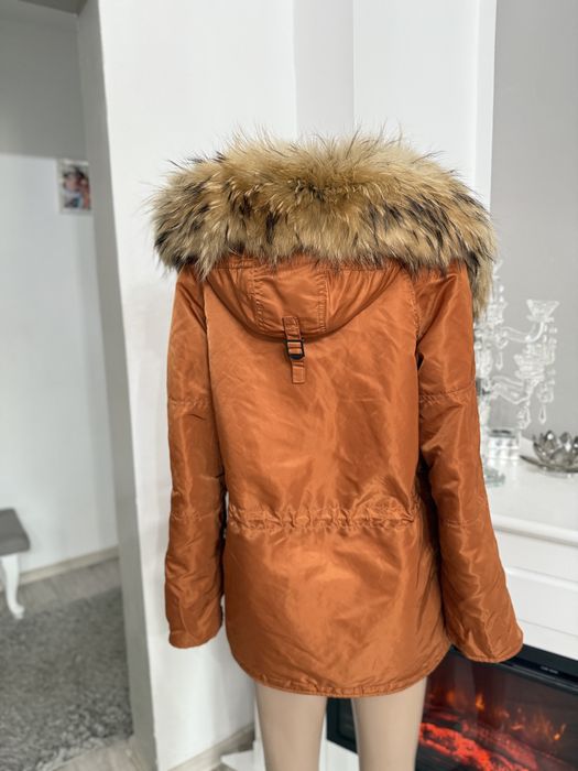 Geaca alpha industries barbati cu blana naturala