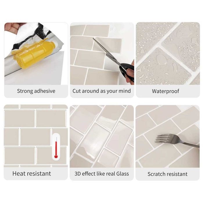 autocolante bej pentru faianta, faianta adeziva perete