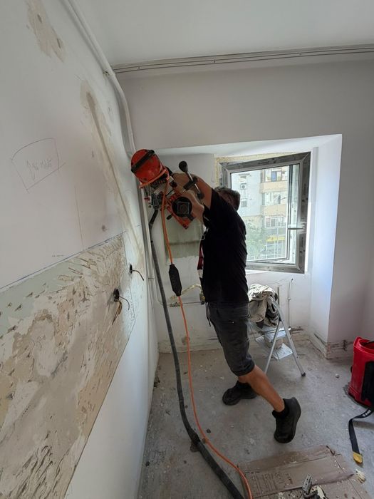 Gaură Carotare Diamantată la diferite dimensiuni 60mm-150mm, hotă, centrale, ventilatie, aer conditionat, inst sanitare.