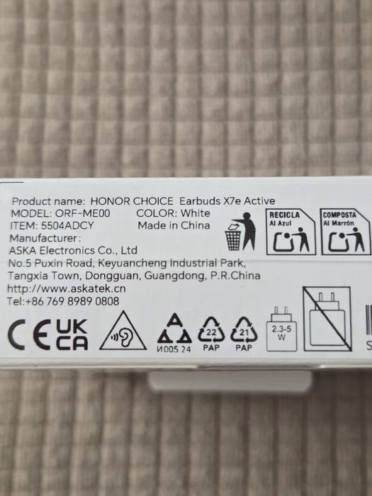 Căști bluetooth Honor X 7 e Active