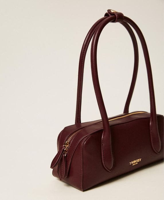 Twinset чанта цвят бургунди