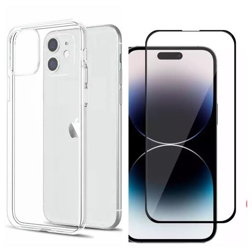 Iphone 14/15/16/17 PRO MAX PLUS Husa Tpu + Folie Sticla 11D/6D/PRIVACY